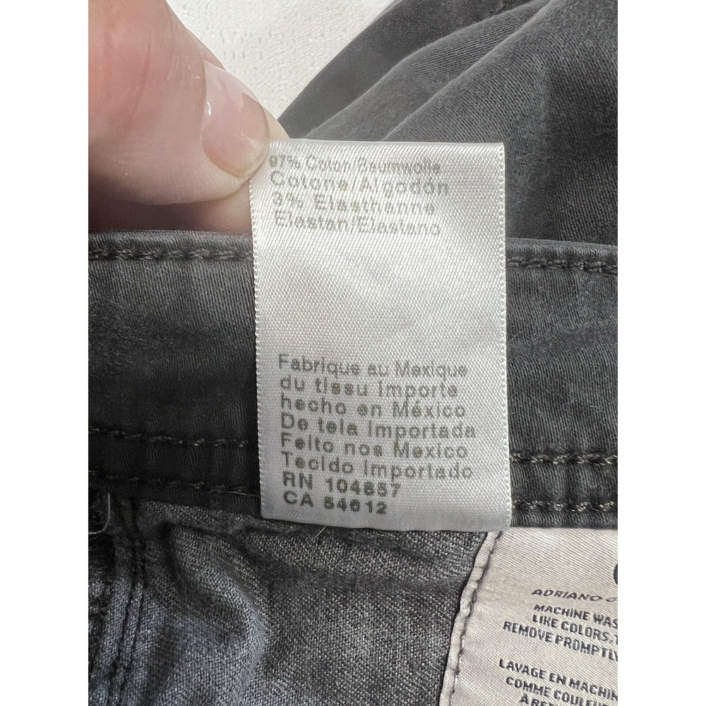 AG Adriano Goldschmied The Tellis Modern Slim Mens 30x34 Charcoal Grey Pants - Picture 6 of 9